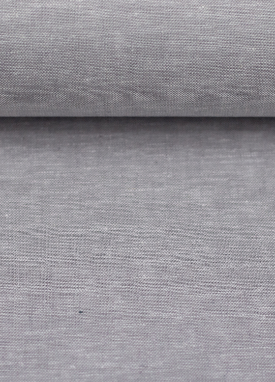 Baumwoll Leinen Stoff - Paul - leicht und luftig - grau melliert